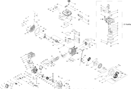 670-Wuc General Assembly Diagram and Parts List for 670-WUC 208cc Cub Cadet Snow Blower